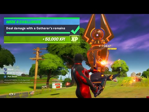 Deal Damage with a Gatherers Remains 10,000 All Locations - Fortnite Challenges Week 4