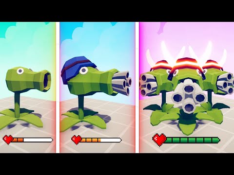 EVOLUTION OF PEA SHOOTER PvZ (PLANT VS ZOMBIE) - Totally Accurate Battle Simulator TABS