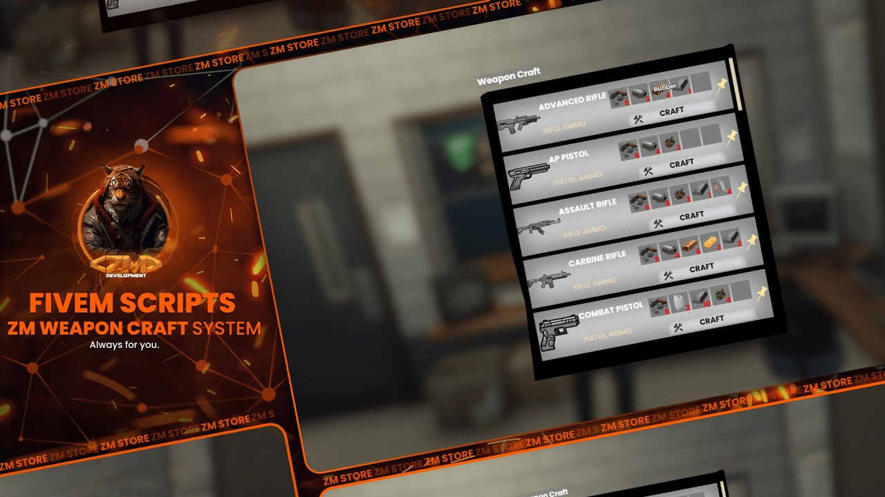 [QBCore/ESX] WEAPON CRAFT SYSTEM Thumbnail