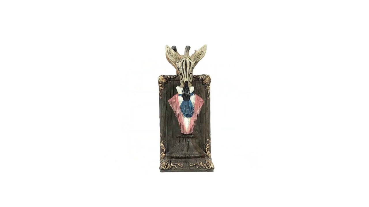 Serengeti Soiree Giraffe and Zebra Bookends Video