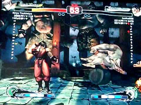 Kiryu Tsukimiya (Guy #1) vs. tusika666 (E. Honda #6) SSFIV AE JAPANESE RANK MATCH