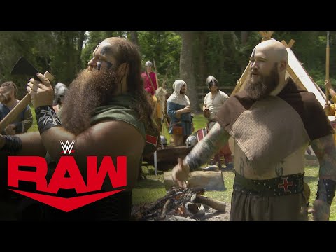 The Street Profits vs. The Viking Raiders – Axe Throwing Competition: Raw, May 18, 2020