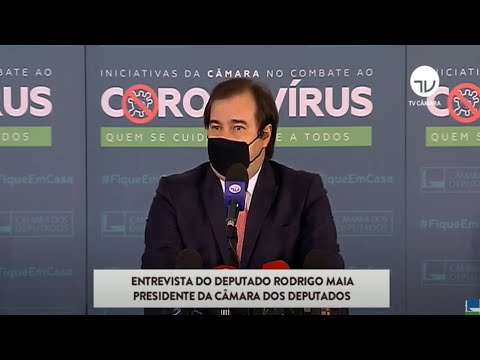 Coletiva com o presidente da Câmara, Rodrigo Maia - 12/01/21