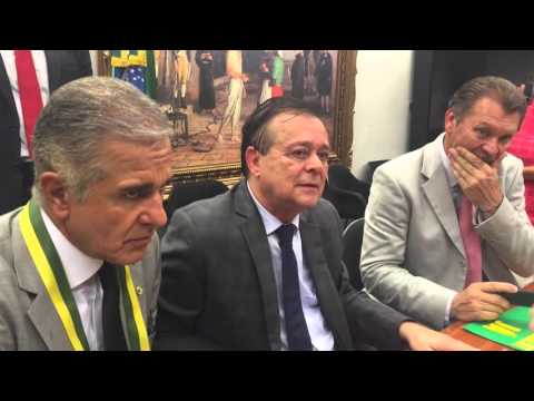 Relator do impeachment na Câmara, Jovair Arantes (PTB-GO) comemora resultado