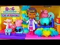 Doc McStuffins SAVES Peppa Pig Family House Fire Ambulance Ride Happy Places Makeover DisneyCarToys