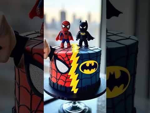 Spider Man vs Batman Cake! 🕷️🦇 Who Would YOU Pick First