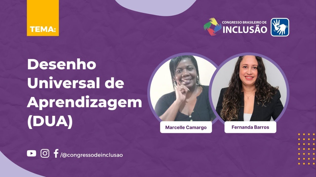 LIVE: DESENHO UNIVERSAL DE APRENDIZAGEM (DUA)