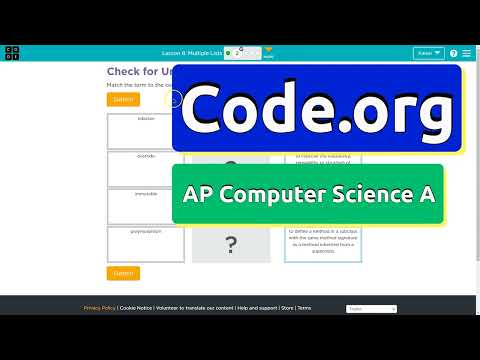 Code.org Lesson 8.2 Multiple Lists | Tutorials with Answers | Unit 8 CSA