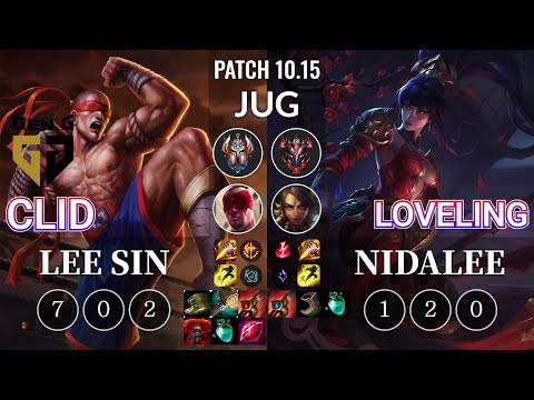 GEN Clid Lee Sin vs LoveLing Nidalee Jungle - KR Patch 10.15
