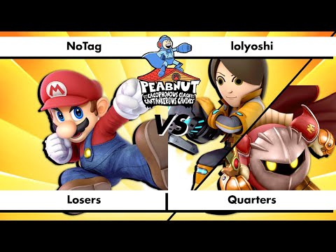 Peabnut C.C.C.C. - Losers Quarter Final - NoTag (Mario) vs lolyoshi (Mii Gunner/Meta Knight)