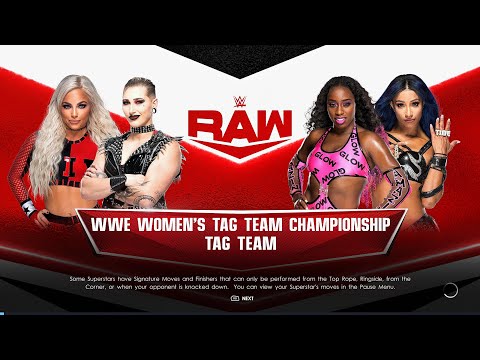 WWE 2K22  Liv Morgan & Rhea Ripley Vs Sasha Banks & Naomi  "RAW"  (XBOX Series X)