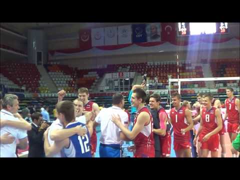 Russian team celebrate the gold medal