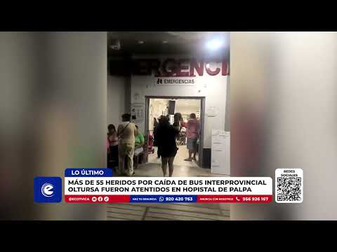 55 pasajeros de Oltursa resultaron afectados en Palpa