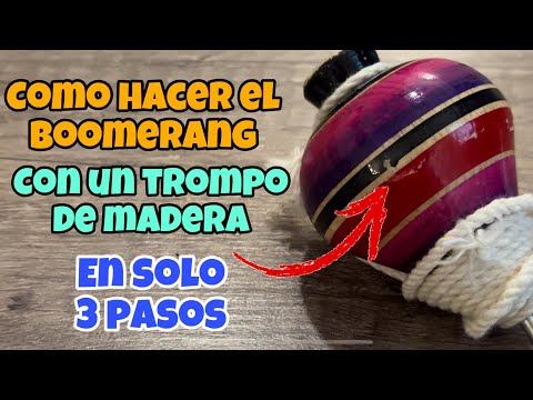 Como bailar el trompo de madera fácilmente / como hacer el boomerang en el trompo / trompos