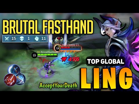 Fast Hand Ling Insane Outplay [ Top Global Ling Best Build ] By AcceptYourDeath - Mobile Legends