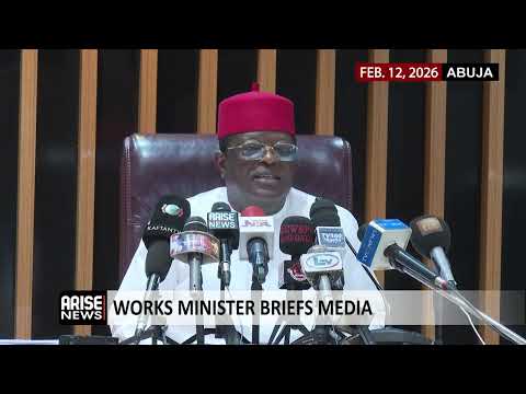 MINISTER OF WORKS, DAVE UMAHI, BRIEFS THE MEDIA