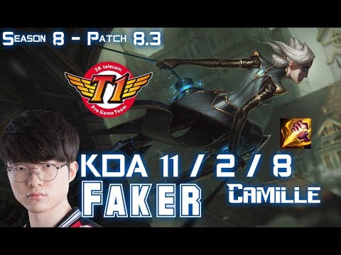 SKT T1 Faker CAMILLE vs KHA'ZIX Jungle - Patch 8.3 KR Ranked