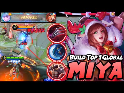 AUTO SAVAGE!! MIYA BEST BUILD 100% DEADLY! | Top 1 Global Miya