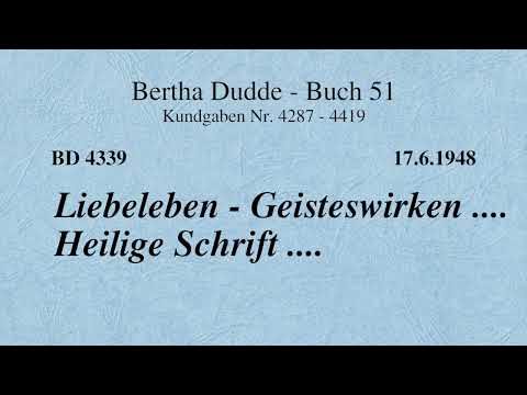 BD 4339 - LIEBELEBEN - GEISTESWIRKEN .... HEILIGE SCHRIFT ....