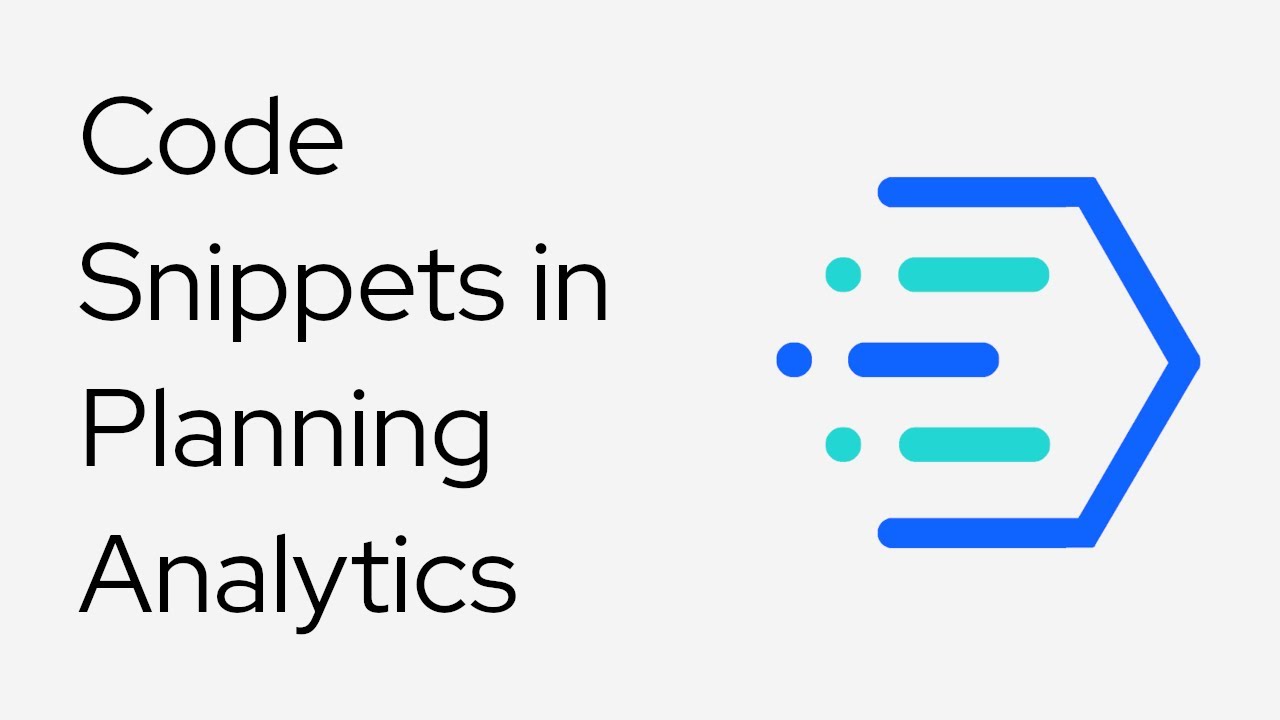 Code Snippets in Planning Analytics (PAW 81)