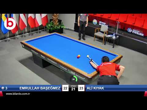 EMRULLAH BAŞEĞMEZ & ALİ KIYAK Bilardo Maçı - 2023 3 BANT 1.LİG PLAY-OFF-1.TUR