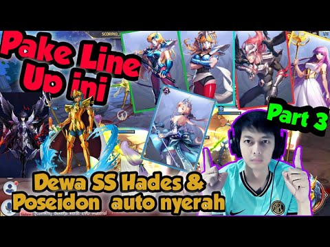 Line Up Evil Saga - Evil Saga Combo Best Healer part 3 (Dewa Rank SS Nyerah) Hades + Poseidon