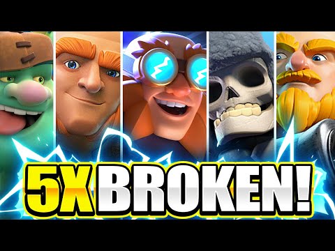 IMPOSSIBLE TO DEFEND THIS!! NEW 5X GIANT DECK DESTROYS CLASH ROYALE!! 😱