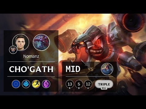 Cho'Gath Mid vs Yasuo - EUW Challenger Patch 10.2