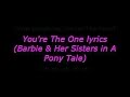 Barbie movie song: You're the one lyrics on screen