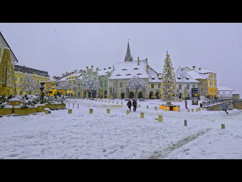 Sibiu | first snowfall 2026 ❄️🎄