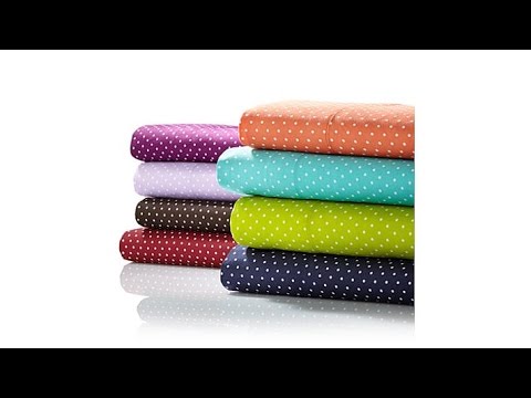 Concierge Collection Polka Dot Microfiber Sheet Set  Twin
