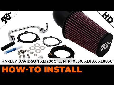 Harley Davidson XL1200C, L, N, R, XL50, XL883, XL883C, [#63-1126]  Air Intake Installation