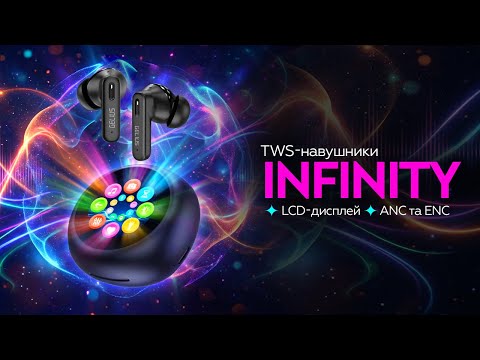 Беспроводные наушники TWS Gelius Infinity GP-TWS007 Black, Bluetooth 5.4, ANC, 5 часов, гарантия 12 мес - фото 1 - id-p2838690791