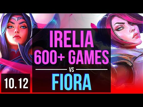 IRELIA vs FIORA (TOP) | 3 early solo kills, 600+ games, KDA 8/2/11 | KR Diamond | v10.12