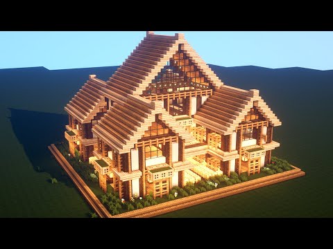 Easy Minecraft: Large Oak House Tutorial - How to Build a Survival House in Minecraft #37