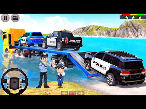 US Police Car Transport Truck and Cruise Ship Simulator Gameplay #topagames