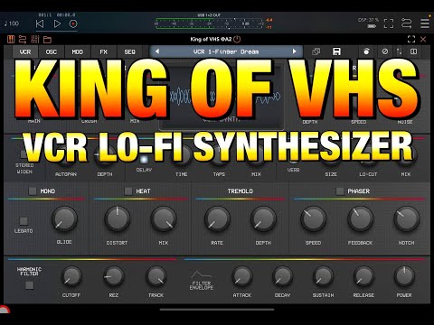 KING OF VHS - Brilliant NEW Lo-Fi VCR Synthesizer by AudioKit Pro - Demo for the iPad