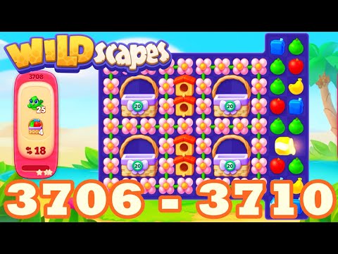 Wildscapes Level 3706 - 3710 HD Walkthrough 3 match puzzle | android | 3707 | 3708 | 3709 | IOS