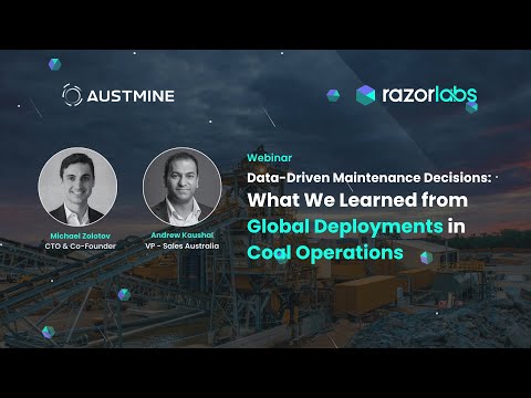[WEBINAR]: Data-Driven Maintenance Decisions - Lessons from Coal Mining Deployments