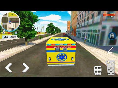 Stickman Ambulance Roof Jumping - Jumping Stunts Rescue Driving #2 - Android Gameplay