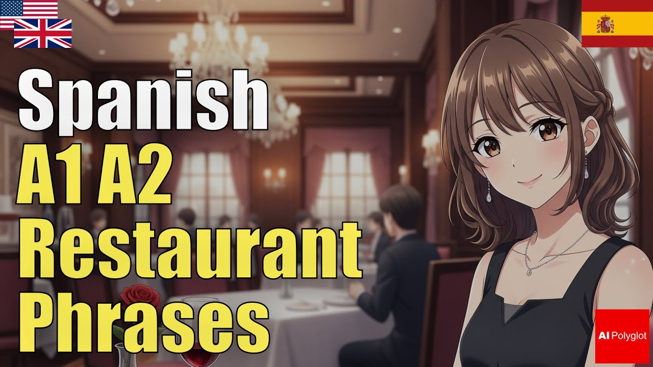 Spanish A1 A2 Restaurant Phrases | Natural Listening | Must-Know