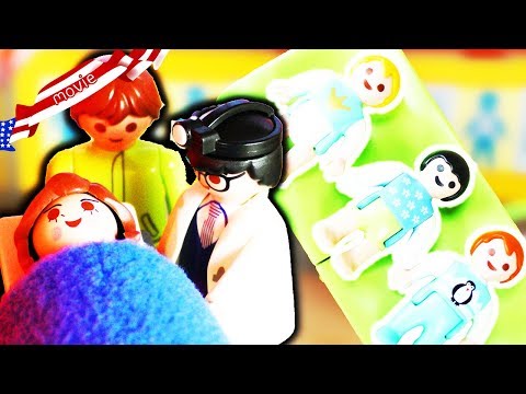 Playmobil Movie - TRIPLETS! Birth at the Hospital with DR. BIBBER!