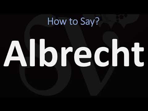 How to Pronounce Albrecht? (CORRECTLY)