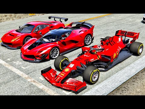 Ferrari F1 2020 vs Ferrari FXX-EVO - Ferrari 488 GT3 - Monza