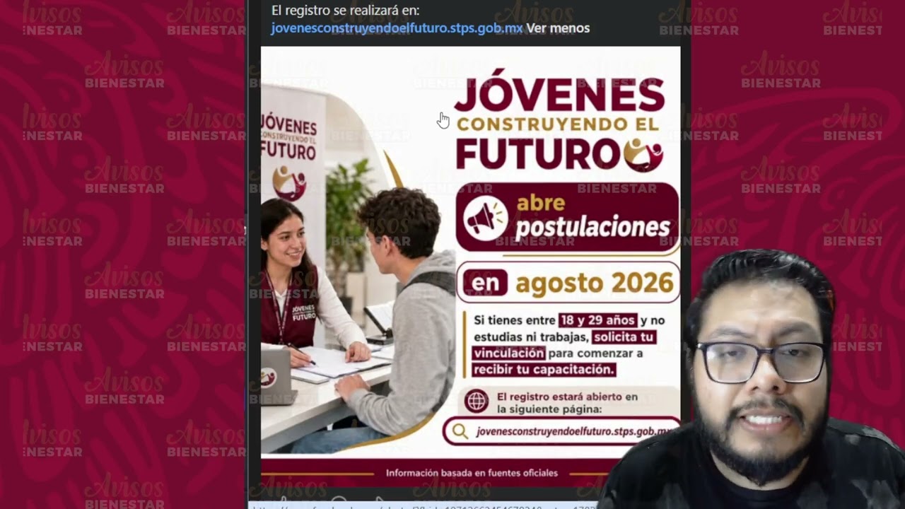 ¡YA HAY FECHA PARA EL REGISTRO! Al programa de jóvenes construyendo el futuro, QUE NO SE TE PASE