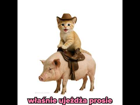 słodki koteczek właśnie ujeżdża prosie #koteczek #prosiak #miłegodnia #pozdrawiam