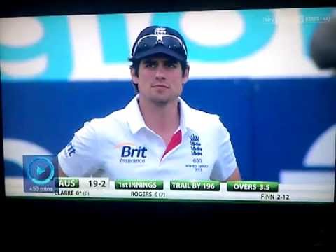 James Anderson Wonder Ball to Michael Clarke