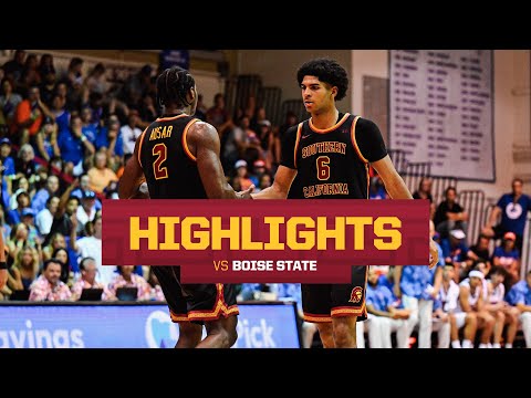 USC Men's Basketball vs Boise State Highlights | Trojans win 70-67