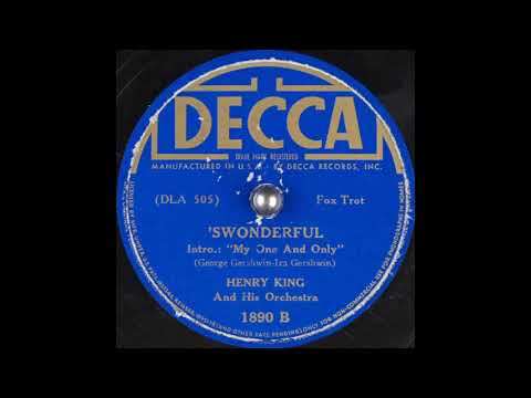 Henry King & his orchestra - 'Swonderful (1938)