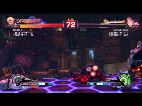 HERU_X [Gouken] Vs NazarLeokas [Ryu] SSF4 AE Online Ranked Matches - PSN